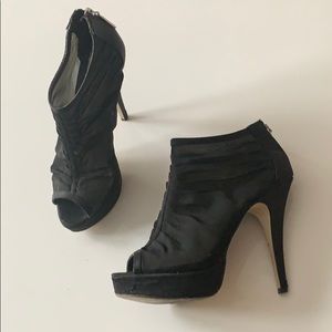 Sexy Mesh Open Toed Booties